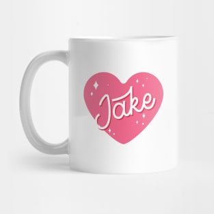 Enhypen Jake name heart text engene | Morcaworks Mug